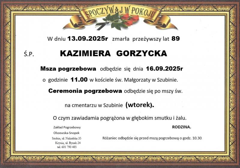 Kazimiera Gorzycka