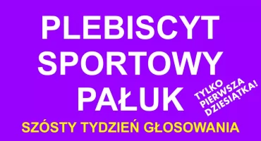 Szósta tura głosowania w plebiscycie sportowym Pałuk 