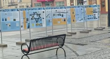 Zniszczona wystawa historyczna na żnińskim rynku. Muzeum zawiadomiło policję