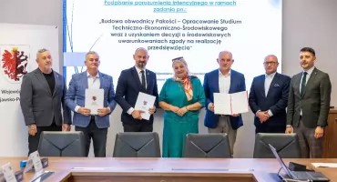 Dziesięciokilometrowa obwodnica Pakości ma wyprowadzić ciężarówki z centrum