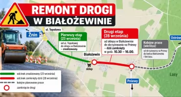 Dziś rusza drugi etap remontu drogi w Białożewinie 